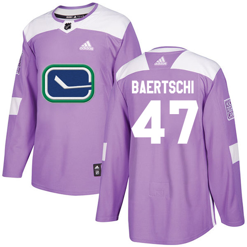 Adidas Canucks #47 Sven Baertschi Purple Authentic Fights Cancer Stitched NHL Jersey